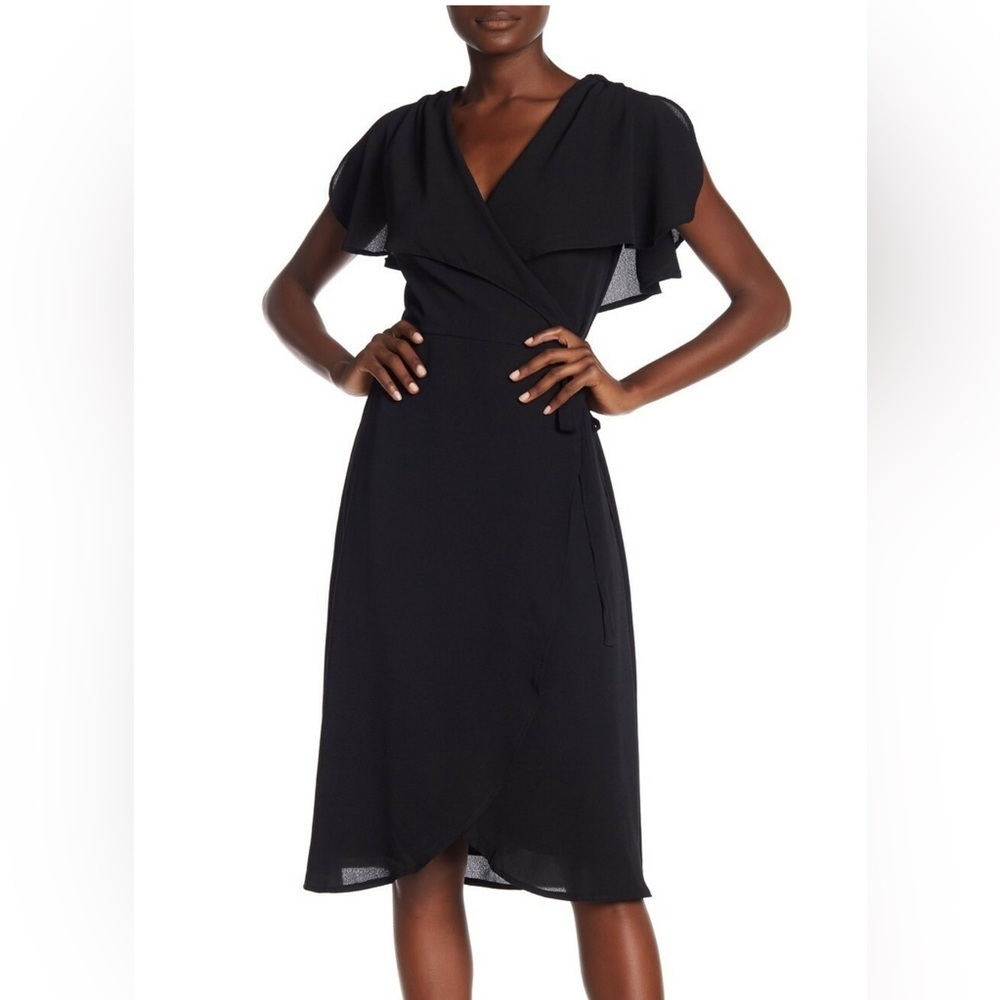 Spirit of Grace Women's Surplice
Neck Wrap Dress Black Sz  M NWOT
